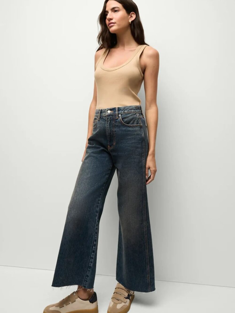 Veronica Beard Taylor Cropped High Rise Jean- Equinox Blue Size 27